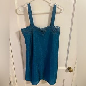 Adonna Mini Slip Dress Satin Lace